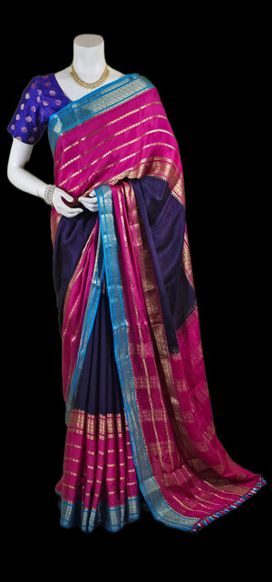 MS012324005 - Mysore Silk with Stitched Blouse