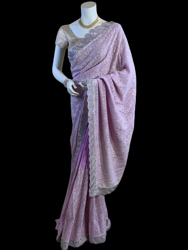 CK041926001 - Chikankari Work on Pure Georgette