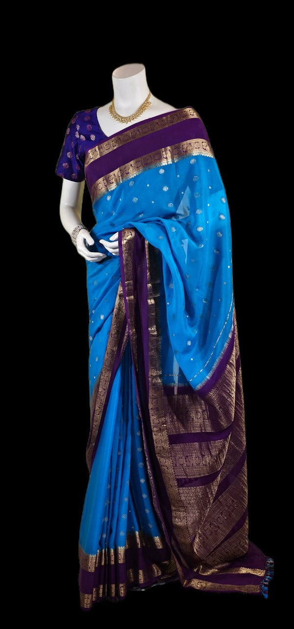 MS012324004 - Mysore Silk with Stitched Blouse