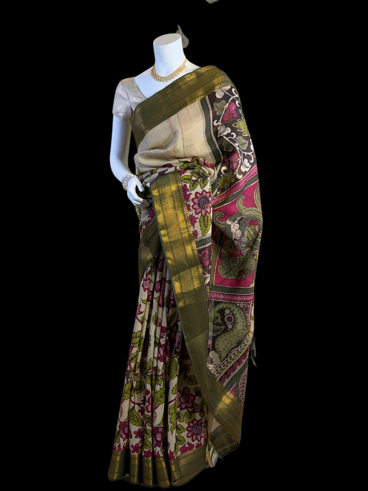 PK041926001  - Pen Kalamkari Silk