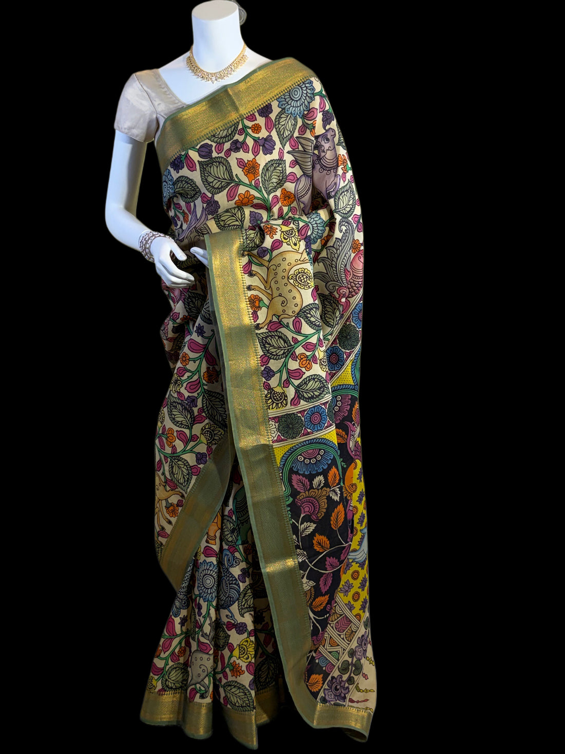 PK041926005  - Pen Kalamkari Silk