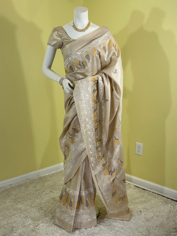 TS041926003 - Tussar Silk Saree