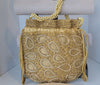 MYUS102 - Gold Beads Potli Bag with pearl handle